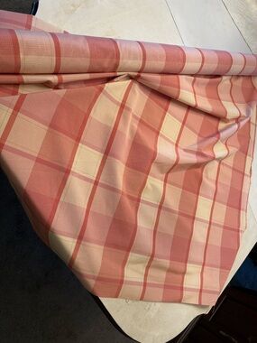 Pink Plaid Home Bedding Fabric - Classic Check Pattern